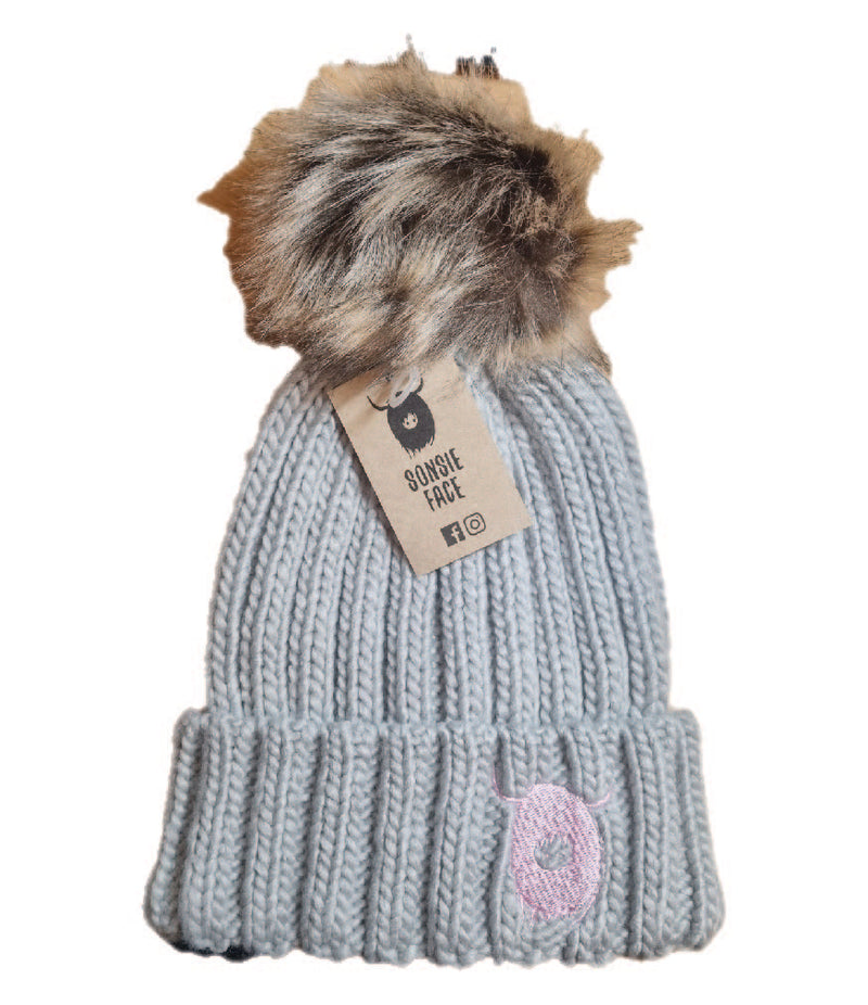 Sonsie Face Coo Furry Pom Pom Hat