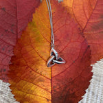 Sterling Silver Necklace with 3D Trinity Knot