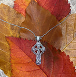 Sterling Silver Necklace with Celtic Cross Pendant