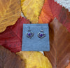 Sterling Silver Purple Amethyst Thistle Earrings