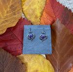 Sterling Silver Purple Amethyst Thistle Earrings