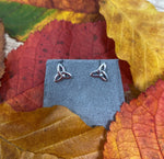 Sterling Silver Trinity Knot Stud Earrings