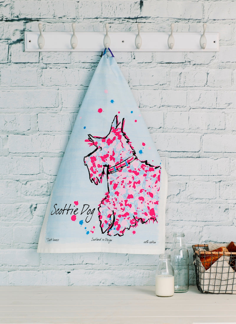 Scottie Dog Tea Towel